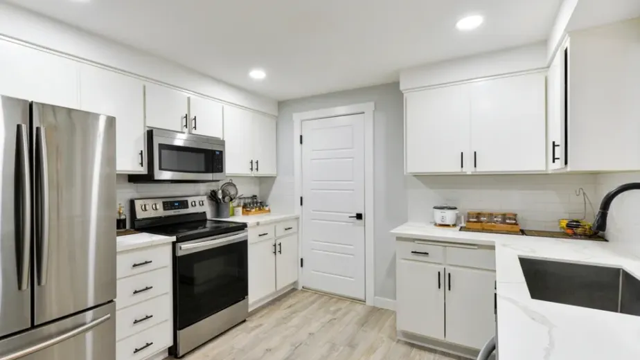 Kitchen remodel plans, permit documents and new cabinetry prepared for professional installation