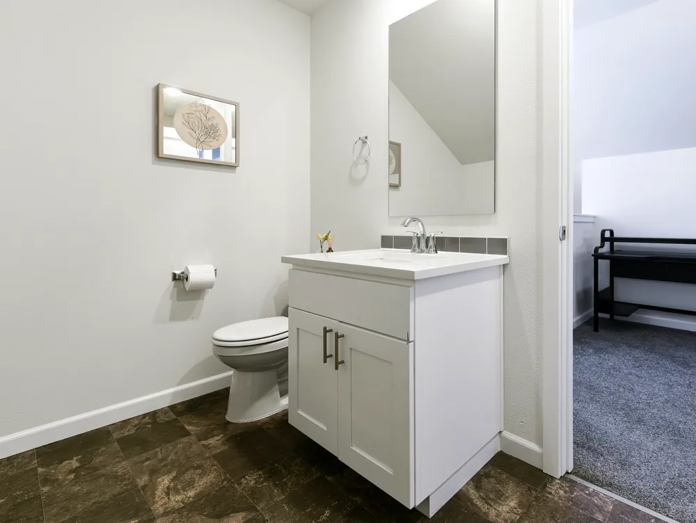 Bathroom remodel timeline showing demolition, rough-in, tile installation and final fixture work