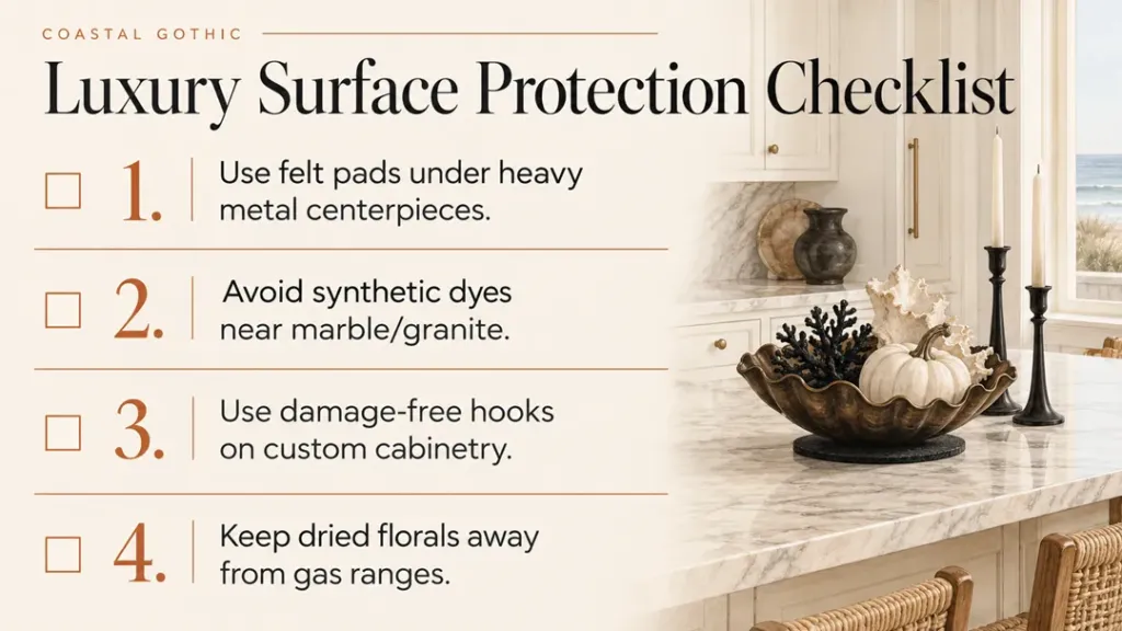 Luxury coastal gothic kitchen checklist
