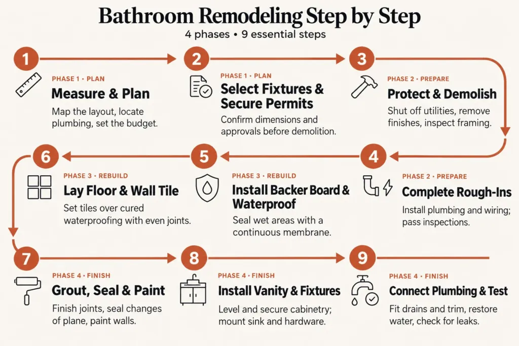 Luxury bathroom remodeling 9 step guide